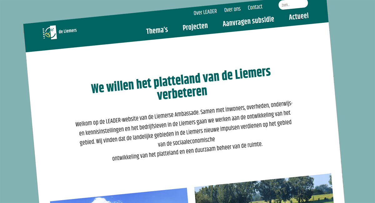 Website LEADER de Liemers live